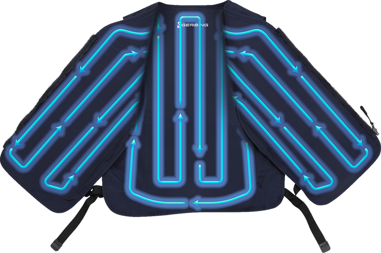 5V Touch Button Circulatory Cooling Vest - Blue