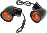 Bullet Turn Signal Lights - Rear - Gloss Black - Harley-Davidson 1999 - 2022