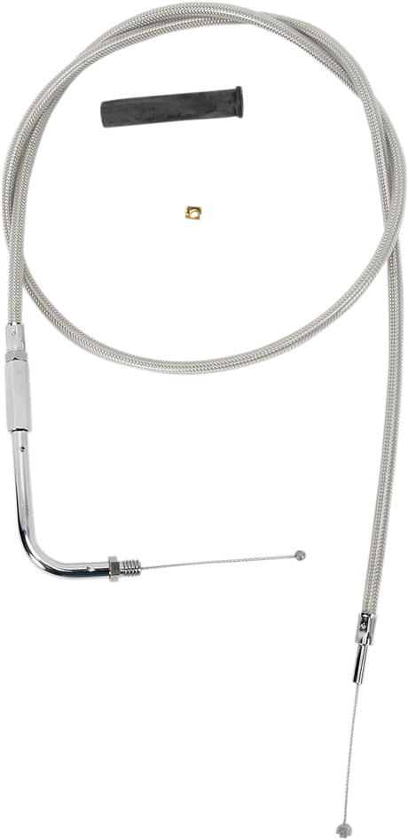 Stainless Braided Throttle Cable - 42\" 1990 - 1995