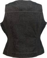 Women\'s Denim Vest - Black - Small