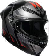 K6 S Helmet - Karve - Matte Black/Gray/Red - XL