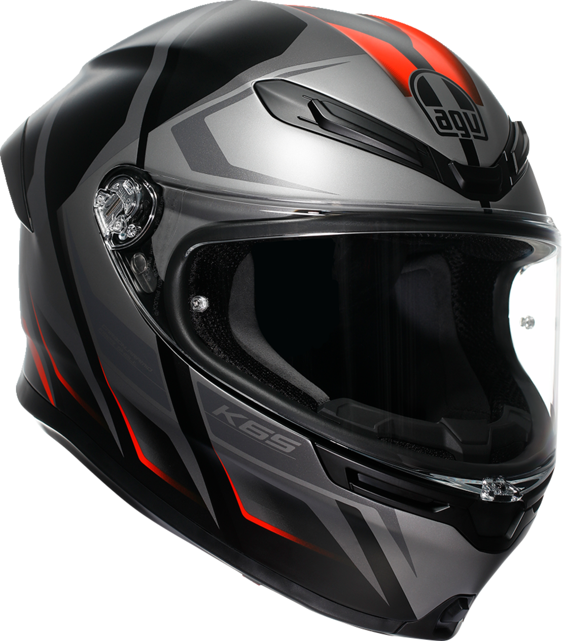 K6 S Helmet - Karve - Matte Black/Gray/Red - Large