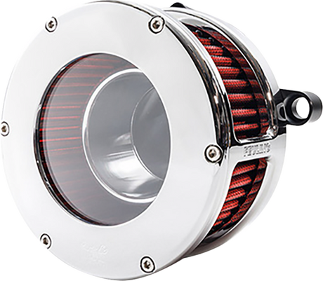 BA Air Cleaner Kit - Chrome/Clear with Red Filter - M8 2023 - 2024