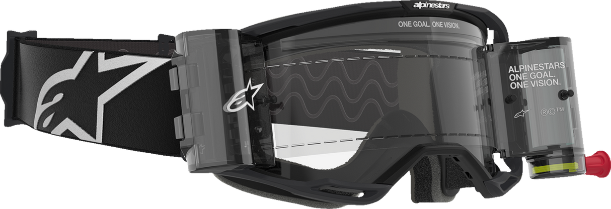 Vision 8 Roll-Off Goggle - Corp - Black - Clear Lens