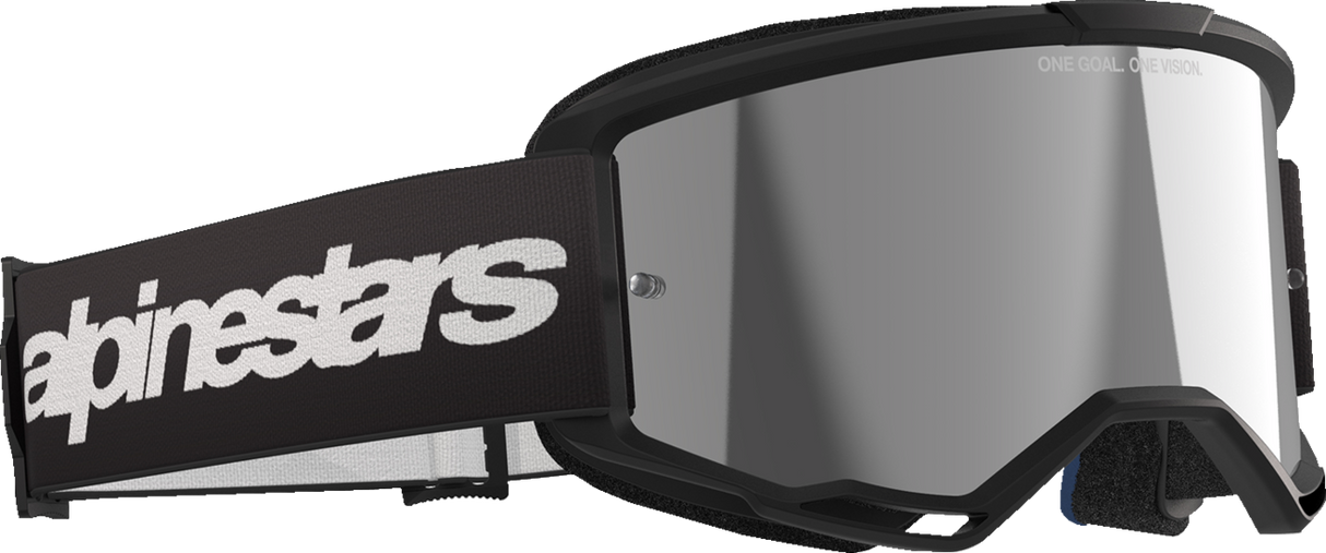 Vision 3 Goggle - Wordmark - Black - Silver Mirror Lens