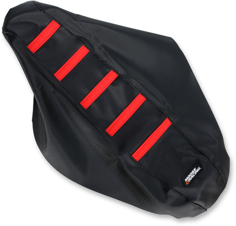 Ribbed Seat Cover - Black Cover/Red Ribs - Honda 2007 - 2025