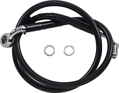 Brake Line - +8\" - Black - \'18-\'21 Softail 2018 - 2023