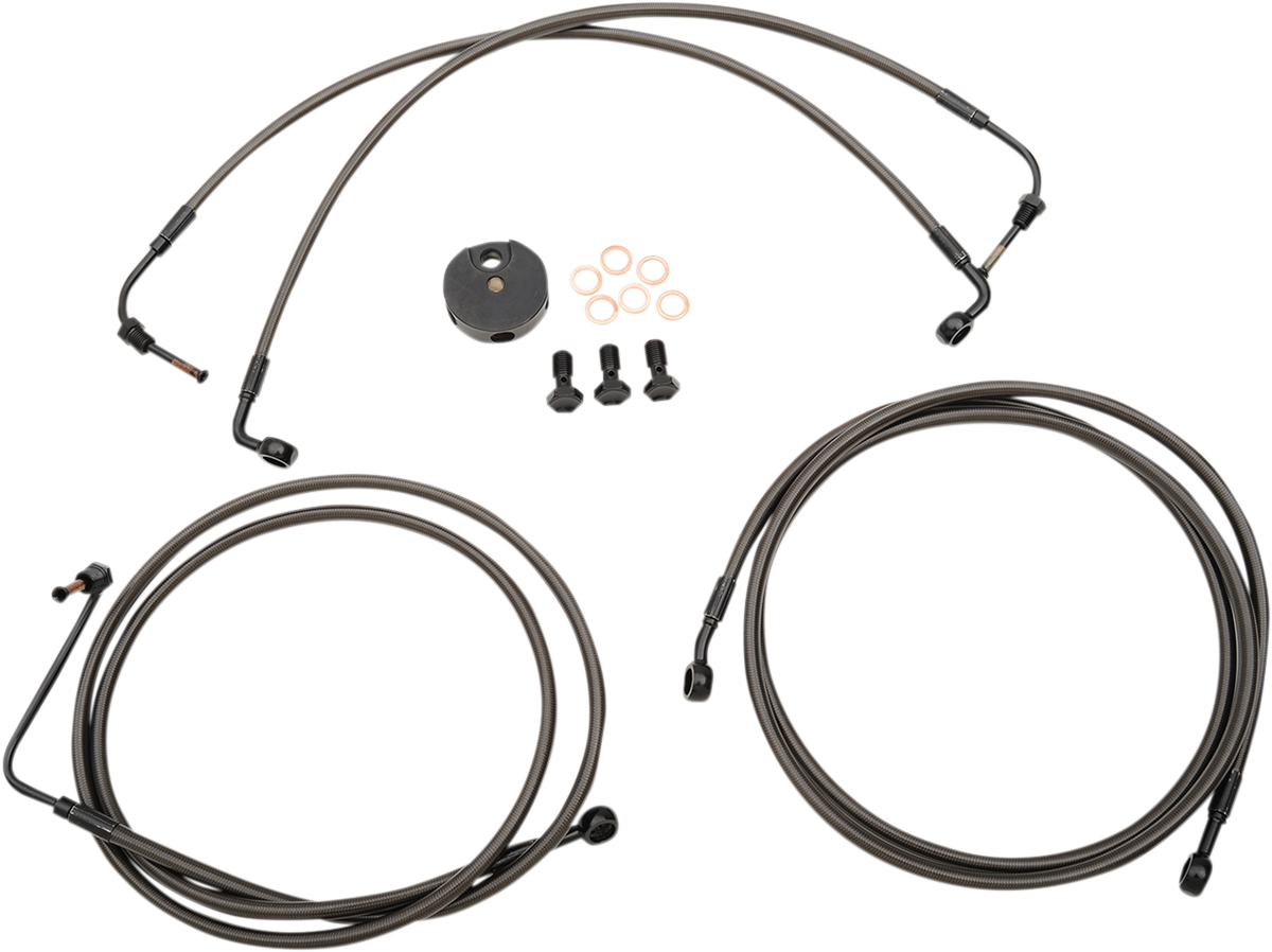 Brake Lines - 12\" - 14\" Ape Hanger Handlebars - Midnight 2008 - 2013