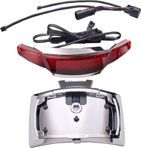 Taillight/License Plate Holder - Red Lens - Chrome 2014 - 2022