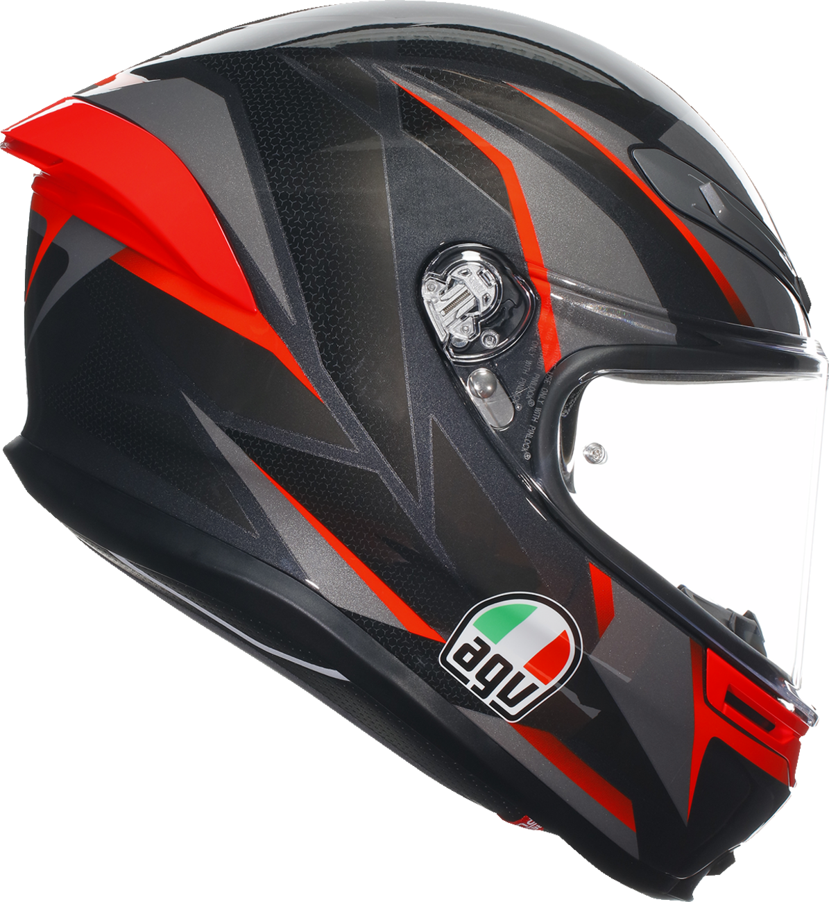 K6 S Helmet - Slashcut - Black/Gray/Red - XL
