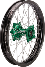 Wheel Assembly - SX-1 - Complete - Rear - Black Wheel/Green Hub - 18x2.15 - Kawasaki KX 2003 - 2025
