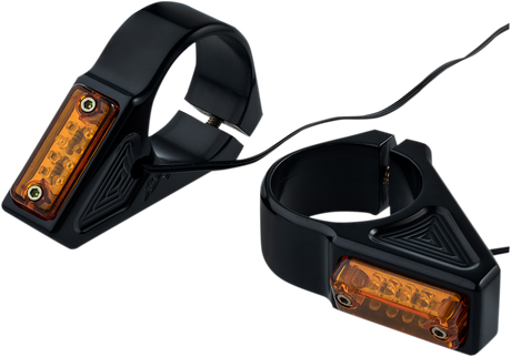 LED Turn Signals - 39 mm - Black