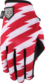 Stars & Bolts Stealth Gloves - Red/Blue - Medium