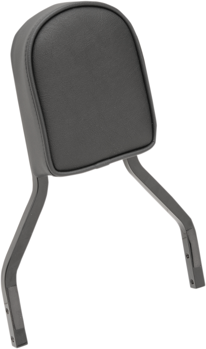 Sissy Bar Pad - Short - Smooth W/Piping - Black