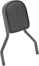 Sissy Bar Pad - Short - Smooth W/Piping - Black