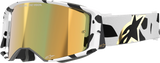 Supertech Goggle - Corp - White - ABS Vision - Gold Mirror Lens