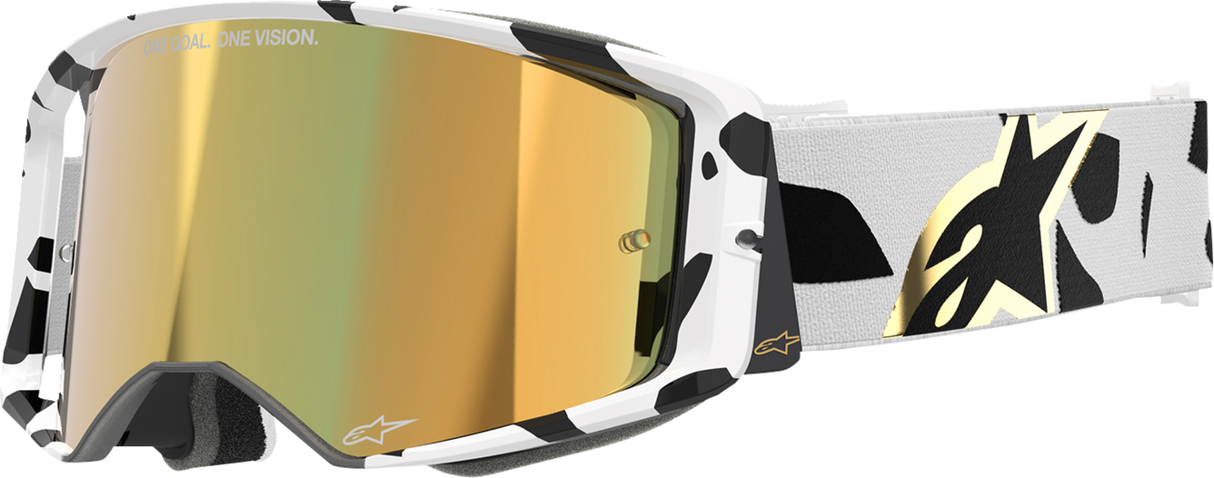 Supertech Goggle - Corp - White - ABS Vision - Gold Mirror Lens