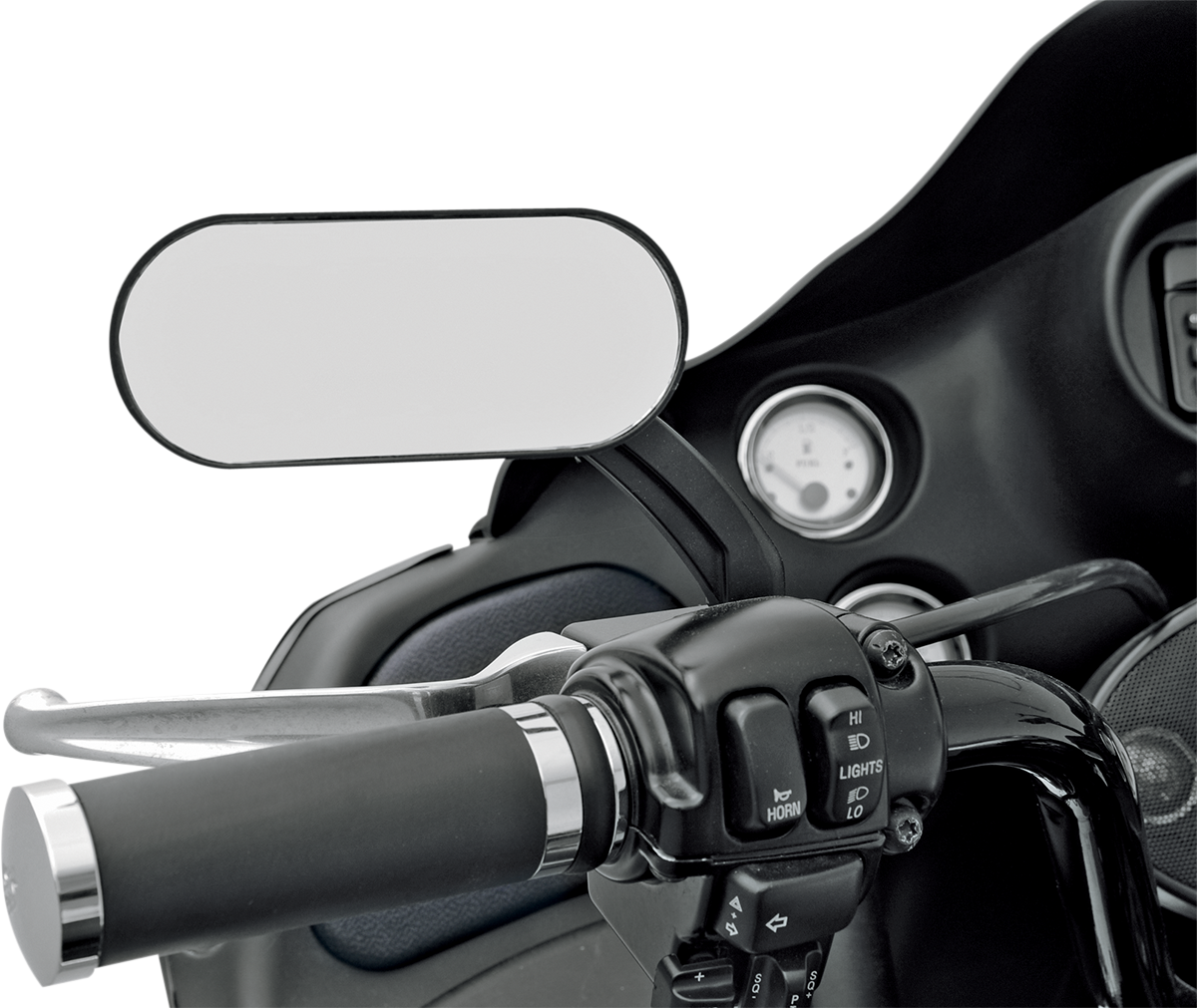 Mirror - Side View - Oval - Black/Matte - Each