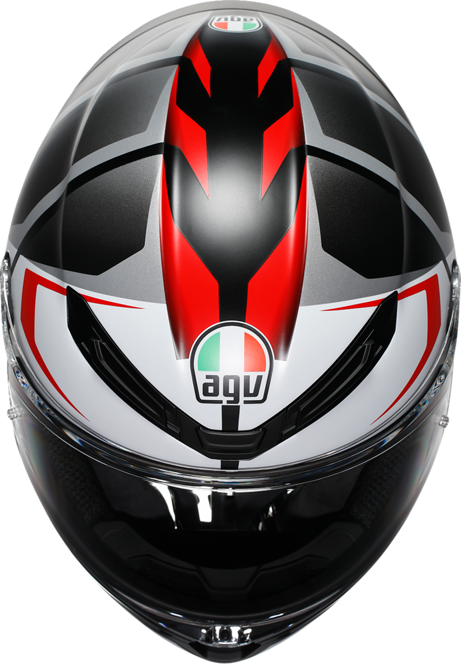 K6 S Helmet - Karve - Matte Black/White/Red - Medium