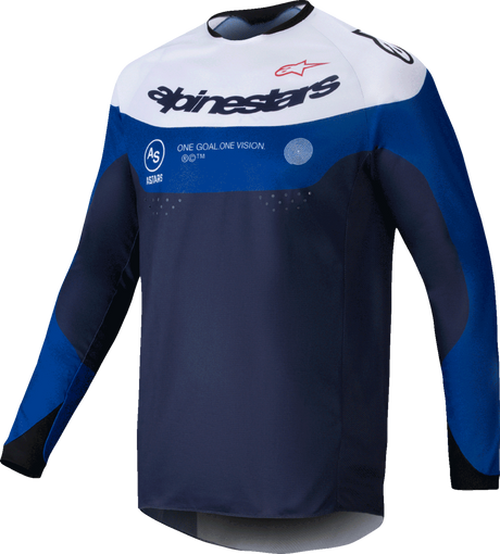 Pro-Dura Long-Sleeve Jersey - Navy/Bright Blue/White - Large