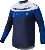 Pro-Dura Long-Sleeve Jersey - Navy/Bright Blue/White - Medium