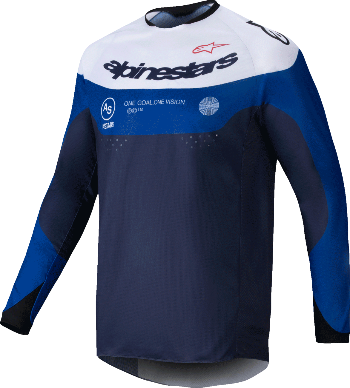 Pro-Dura Long-Sleeve Jersey - Navy/Bright Blue/White - Small