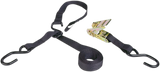 Triple Hook Ratchet Tie-Down - 4\" x 8\' - Black