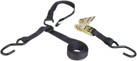 Triple Hook Ratchet Tie-Down - 4\" x 8\' - Black