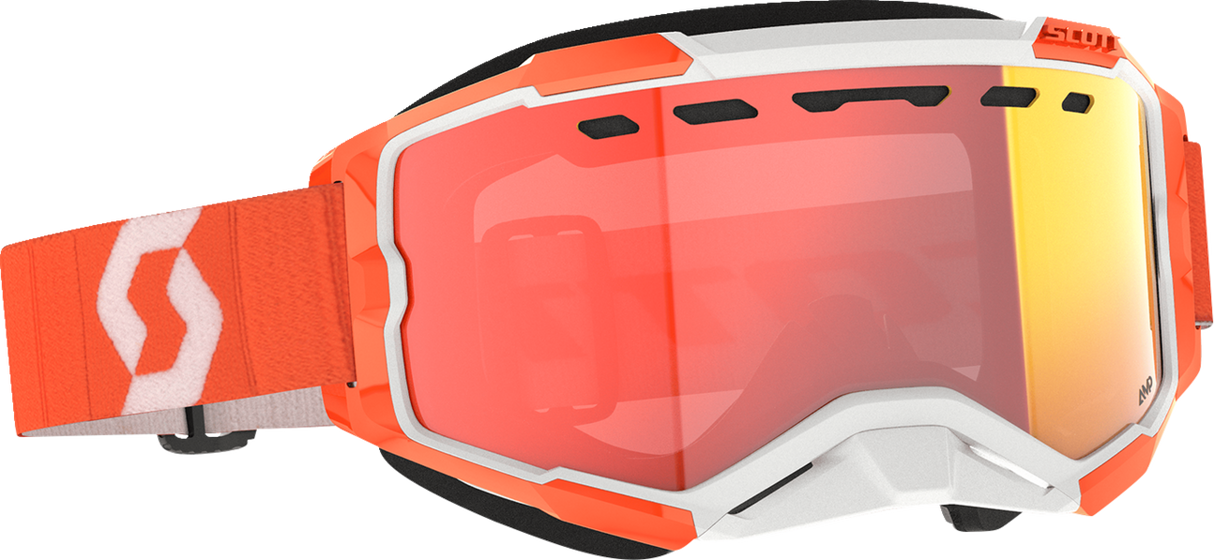 Fury Snow Cross Goggle - Orange - Enhancer Red Chrome Lens