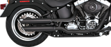 3\" Twin Slash Slip-On Mufflers - Black 2010 - 2017