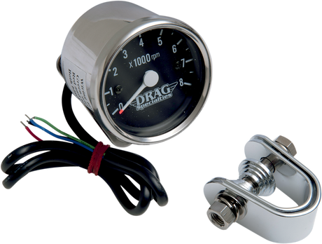 2.4\" Mini Electronic 8000 RPM Tachometer - Chrome Housing - Black Face 1999 - 2003