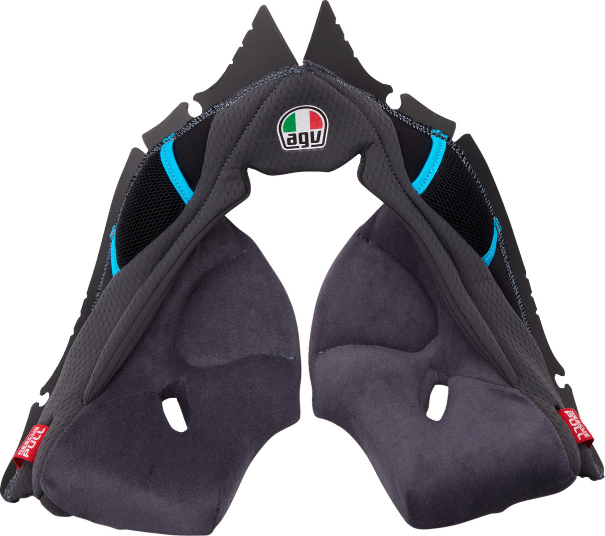 Pista GP RR Cheek Pads - Gray/Cyan - XL