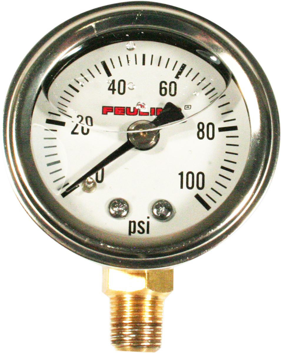 Oil Pressure Gauge - 1.5\" Dial - Bottom Port - White Face
