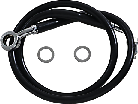 Brake Line - +8\" - Black - \'18-\'22 Softail 2018 - 2023