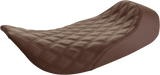 Renegade Solo Seat - Lattice Stitched - Brown - FLH \'97-\'07 1997 - 2007