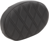 Oval Sissy Bar Pad - Double Diamond - Black Stitch - FL \'99-\'22 1999 - 2022