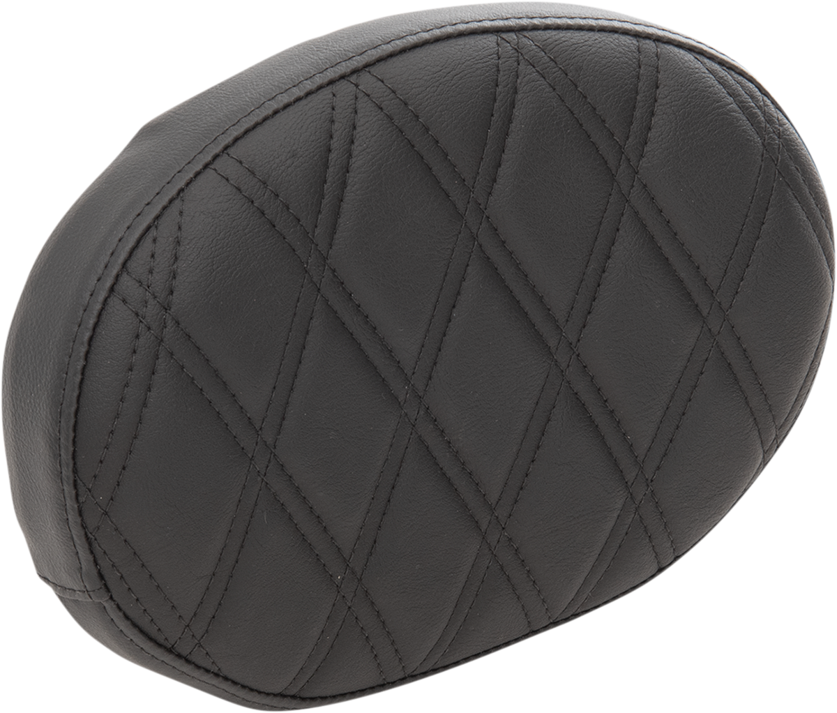 Oval Sissy Bar Pad - Double Diamond - Black Stitch - FL \'99-\'22 1999 - 2022