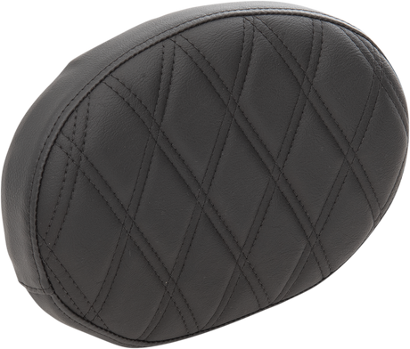 Oval Sissy Bar Pad - Double Diamond - Black Stitch - FL \'99-\'22 1999 - 2022
