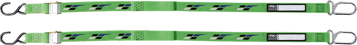 Tie-Downs - Black/Green - Kawasaki