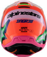 Youth SM3 Helmet - Deegan - Gloss Orange Fluo/Purple/Pink Fluo - Small