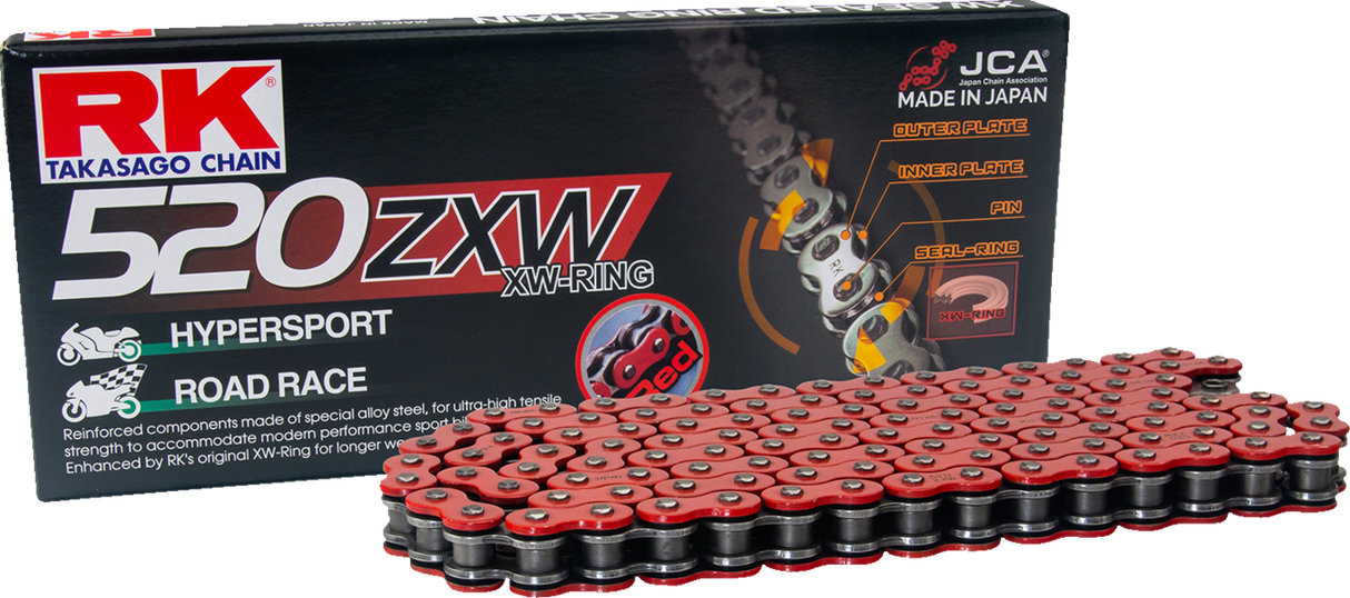 520 ZXW - Drive Chain - 120 Links - Red