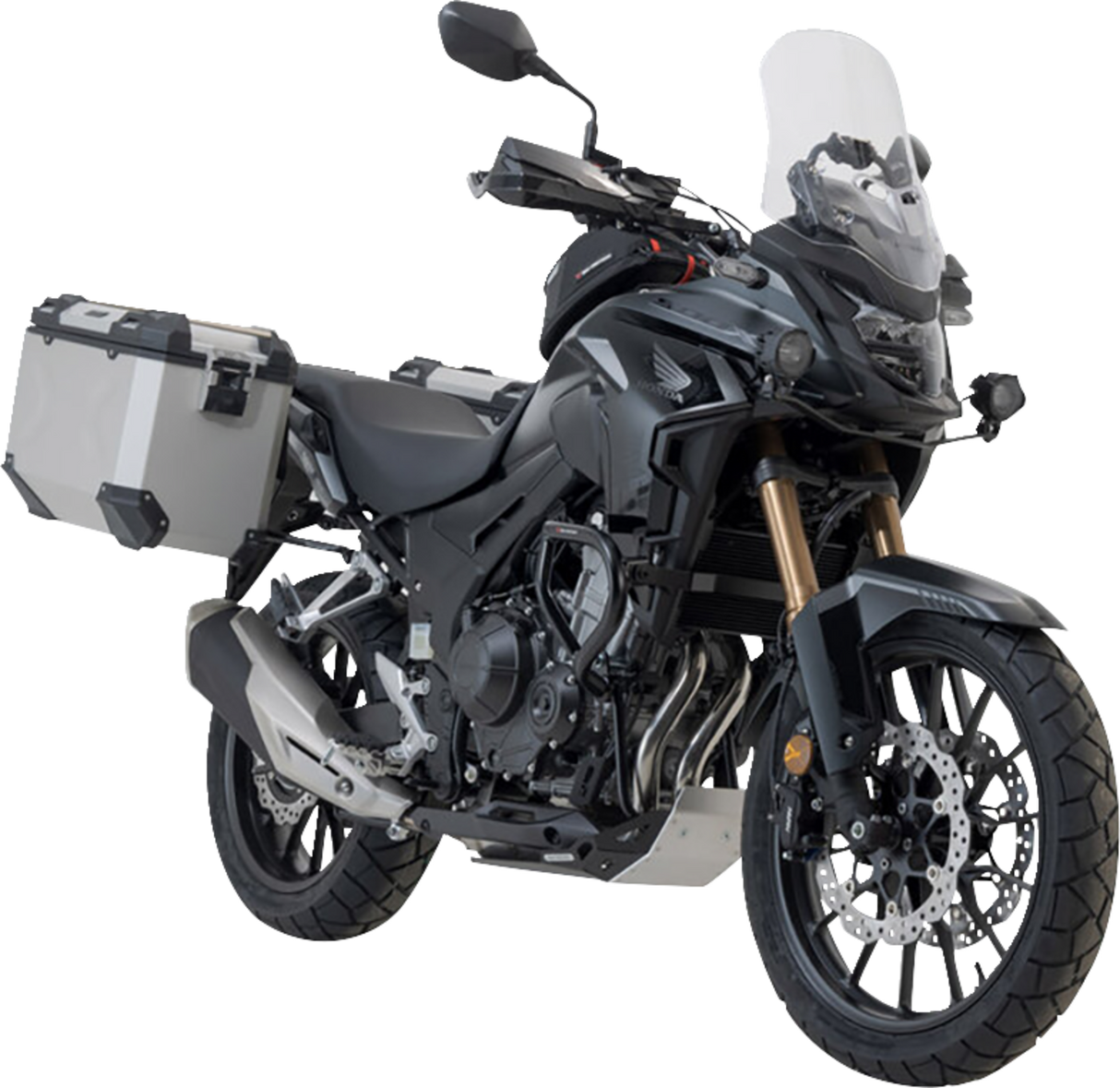 TRAX ADV Aluminum Case System - Silver - Honda CB/CBR/NX 500 \'13-\'24 2013 - 2024