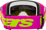 Vision 5 Goggle - Wordmark - Pink/Yellow Fluo - Red Mirror Lens