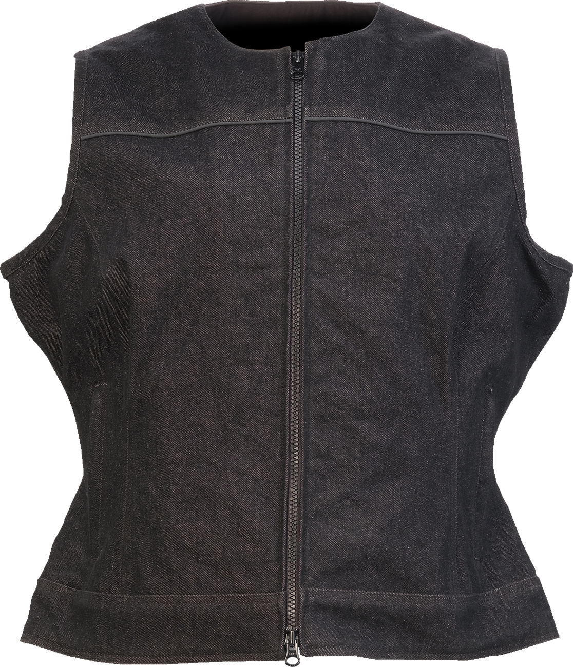 Women\'s Denim Vest - Black - Large