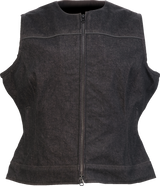 Women\'s Denim Vest - Black - 2W