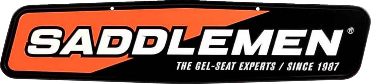 Metal Sign - 24\" x 5-1/2\" - Black/Orange