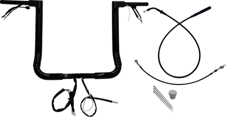 EZ Install Wired Handlebar Kit - 1-1/2\" - Flat Top - 16\" - Black 2023 - 2024