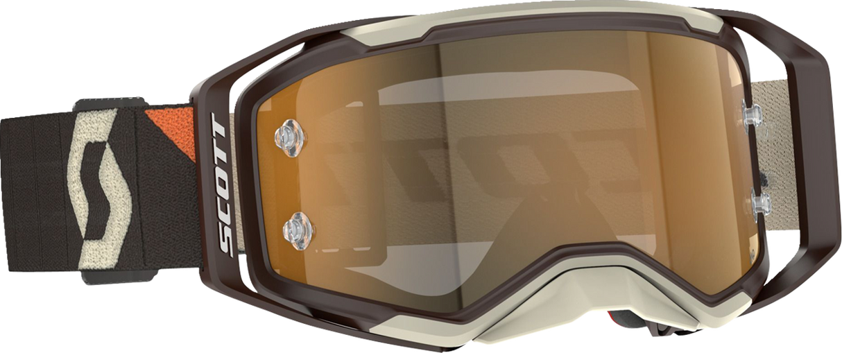 Prospect 2.0 AMP Goggle - Deep Brown/Beige - Gold Chrome Lens