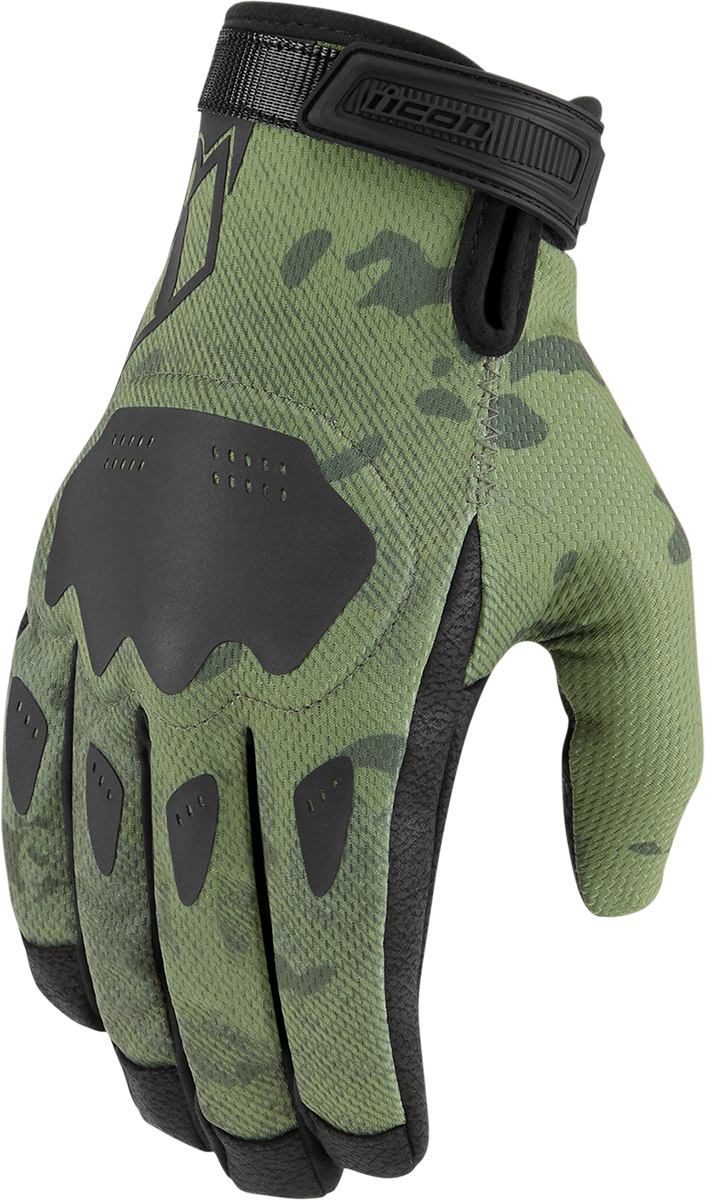 Hooligan™ CE Gloves - Green Camo - Small