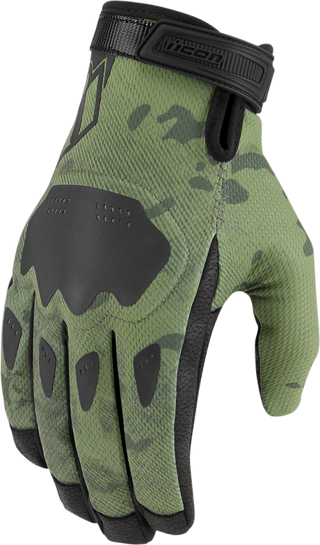 Hooligan™ CE Gloves - Green Camo - Medium